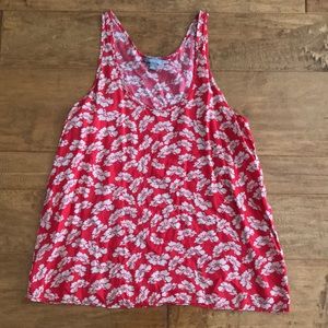 Rubbish Red Floral Tank Top